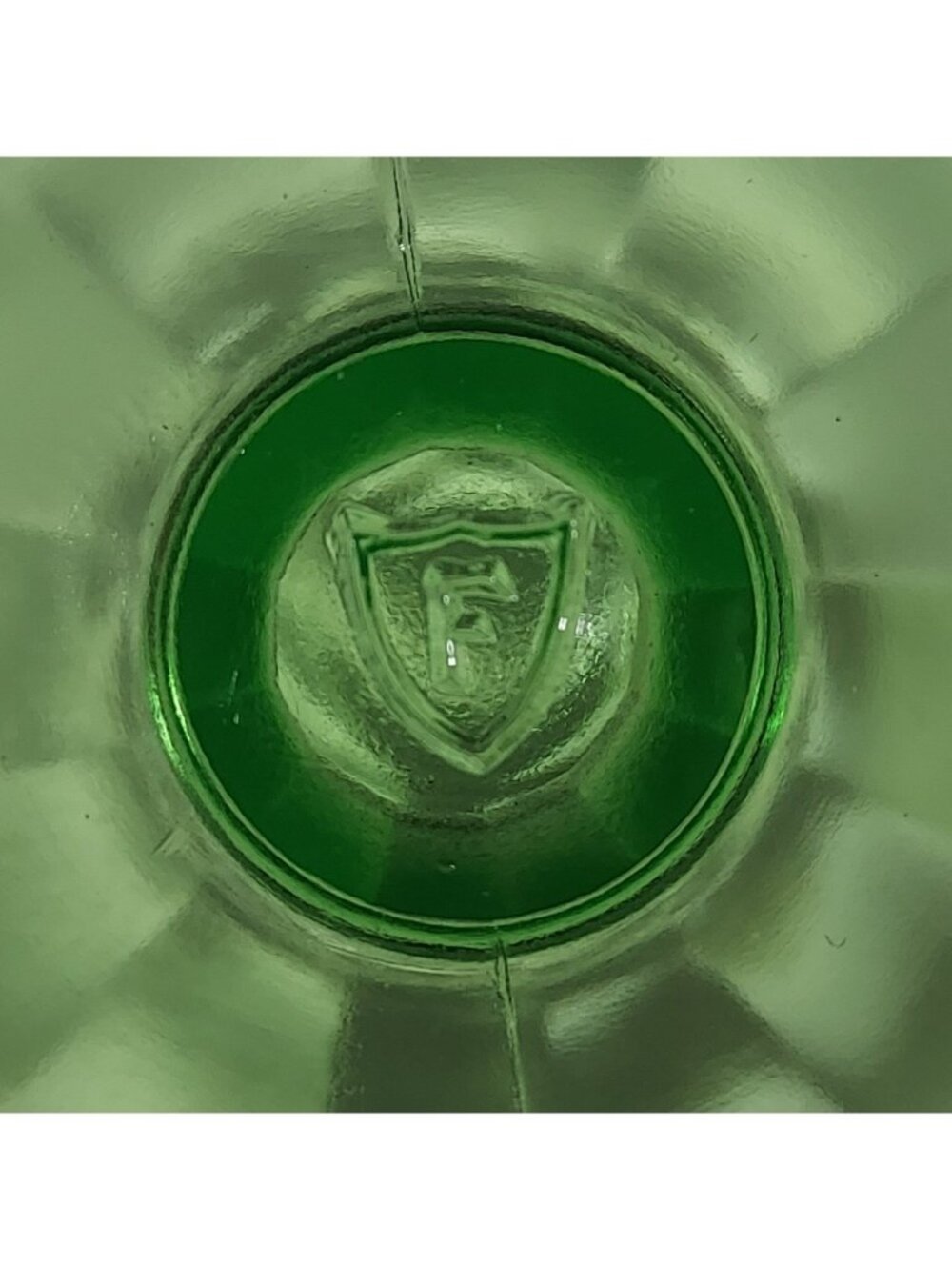 Federal Glass Company Pudding Custard Sherbet 2 Cups Glowy Depression Green - Picture 15 of 16